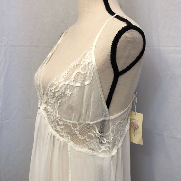 In Bloom by Jonquil bridal lace nightgown and robe. Off white size M/L - Picture 10 of 13